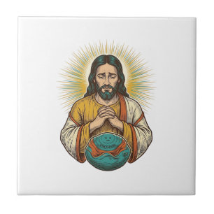 Azulejo Jesús decepcionado Bola de ejercicio desinflada Fr