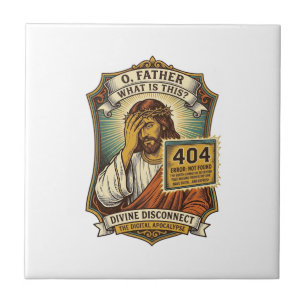 Azulejo Jesús Divertido Error 404 Humor Desarrollador Web