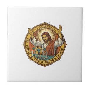 Azulejo Jesús Enojado Curl de Bíceps Rack de Sentadillas G