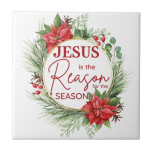 Azulejo Jesús es la razón para los Navidades de temporada