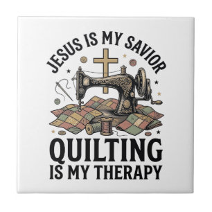 Azulejo Jesús Es Mi Salvador El Quilting Es Mi Terapia
