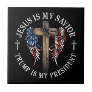 Azulejo Jesús Es Mi Salvador Trump Es Mi Presidente 2024 E