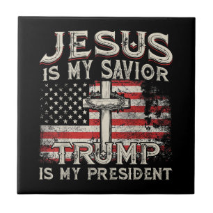 Azulejo Jesús Es Mi Salvador Trump Es Mi Presidente Estado