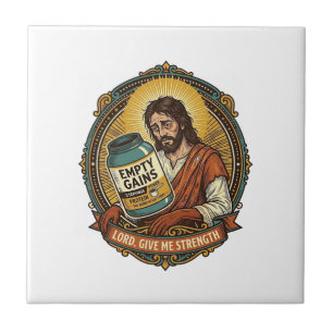 Azulejo Jesús Exhausto Tubo de Proteína Vacío Humor de Gim