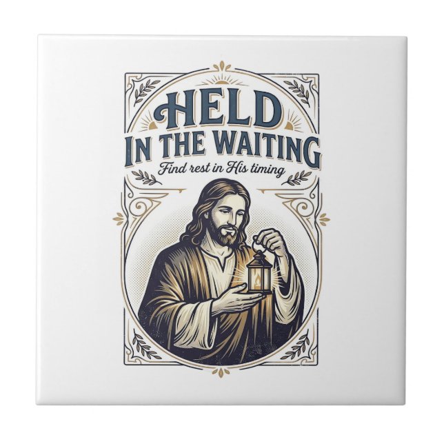 Azulejo Jesús Infertilidad Intentando Concebir Ánimo (Frente)