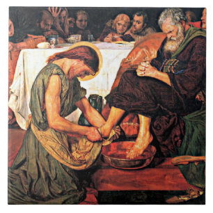 Azulejo Jesús lavando los pies de Pedro (2)