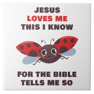 Azulejo Jesús Me Ama Esto Sé La Fe Cristiana De La Boca De