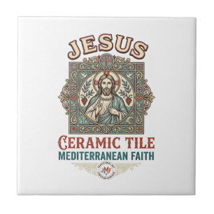 Azulejo Jesús Mediterráneo Fe Jesús Cerámica