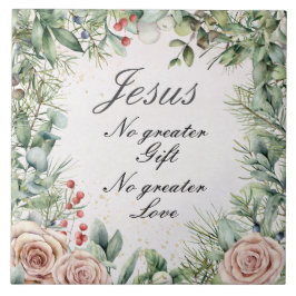 Azulejo Jesús, no más regalos, no más amor, Navidades