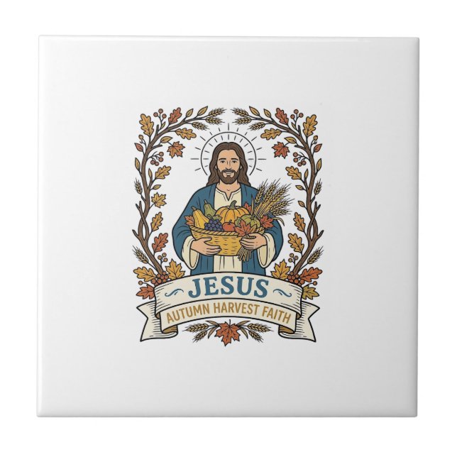 Azulejo Jesús Otoño Cosecha Fe Jesús Otoño Cosecha Ch (Frente)