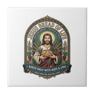 Azulejo Jesús Pan De Vida Jesús Pan Vida Panadería Cristo