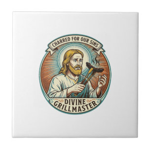 Azulejo Jesús Perrito Caliente Negro Totalmente Quemado Hu