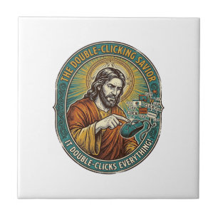 Azulejo Jesús roto haciendo doble clic en el ratón IT Ofic