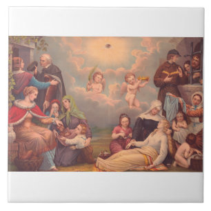 Azulejo Jesús sana una historia bíblica