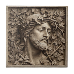 Azulejo Jesús tallando mosaico cerámico