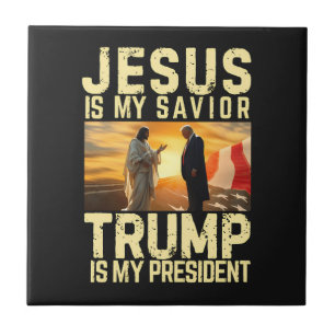 Azulejo Jesús Trump - Jesús es mi Señor Salvador