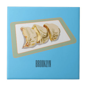 Azulejo Jiaozi / ilustracion personalizado chino de bolas 