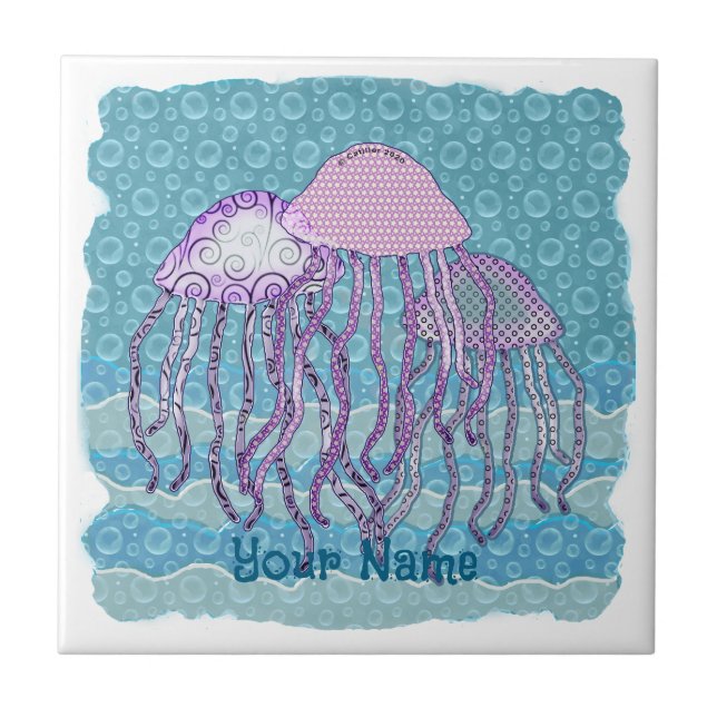 Azulejo Jiggly Jellyfish (Frente)