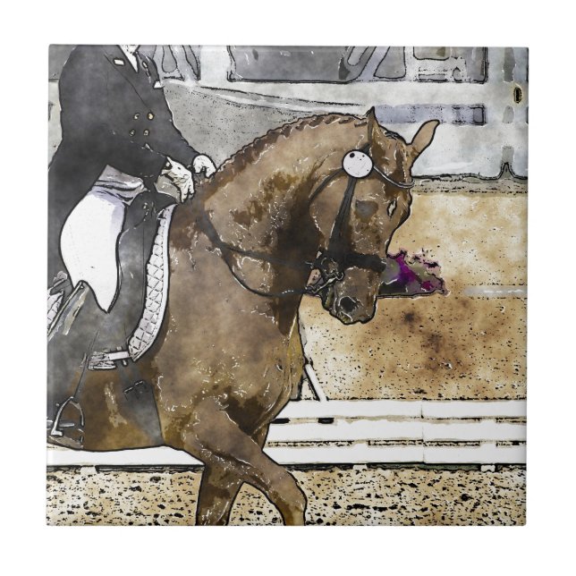 Azulejo Jinete del Dressage (Frente)