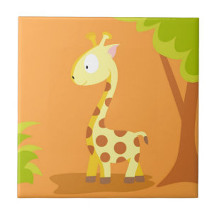 Azulejo Jirafa de mi serie de los animales del mundo