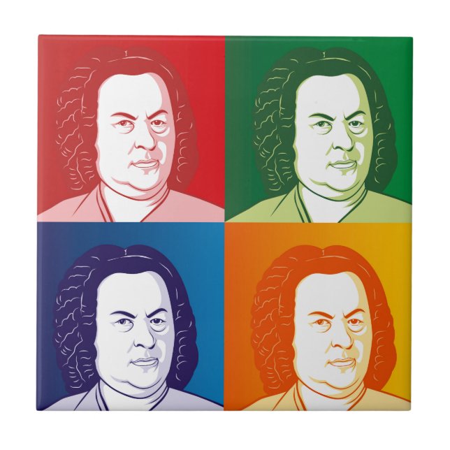 Azulejo Johann Sebastian Bach im Personalizado Stil (Frente)