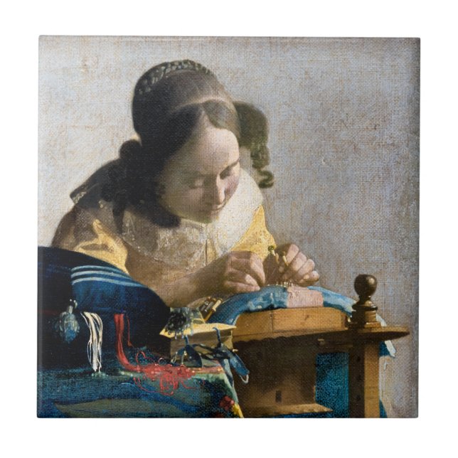 Azulejo Johannes Vermeer - El Lacemaker (Frente)
