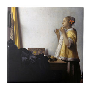 Azulejo Johannes Vermeer - Joven con collar de perla