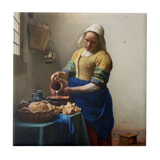 Azulejo Johannes Vermeer - La Milkmaid (Frente)