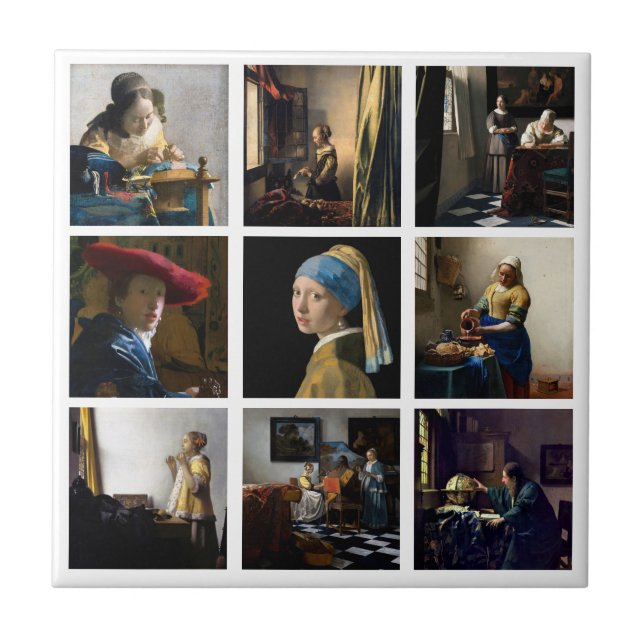 Azulejo Johannes Vermeer - Masterpieces Grid (Frente)