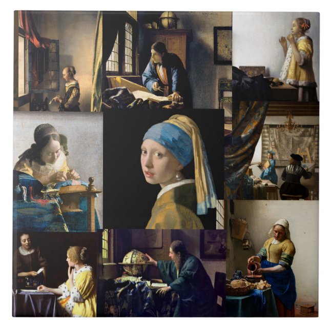 Azulejo Johannes Vermeer - Masterpieces Patchwork (Frente)