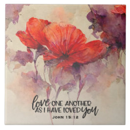 Azulejo John 15:12 Ama a otra Biblia contra cristiano