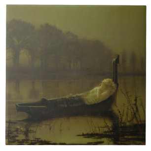Azulejo John Atkinson Grimshaw - La Dama de Shalott