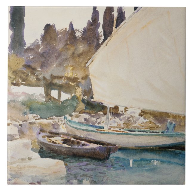 Azulejo John Singer Sargent - barcos (Frente)