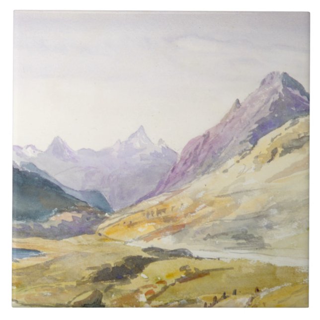 Azulejo John Singer Sargent - Sketchbook 1869 de Suiza (Frente)