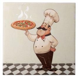 Azulejo Jolly Chef: Sombrero de Chef Cocina Presenta la Pi