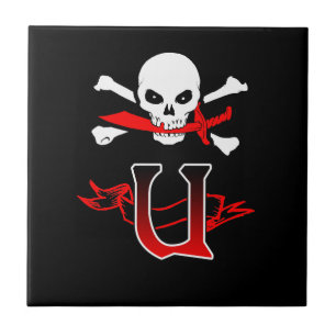 Azulejo Jolly Roger U Monograma Inicial