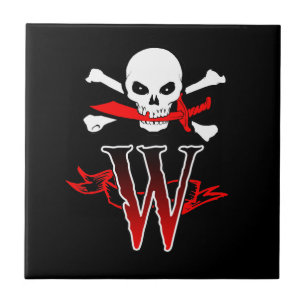 Azulejo Jolly Roger W Monograma Inicial