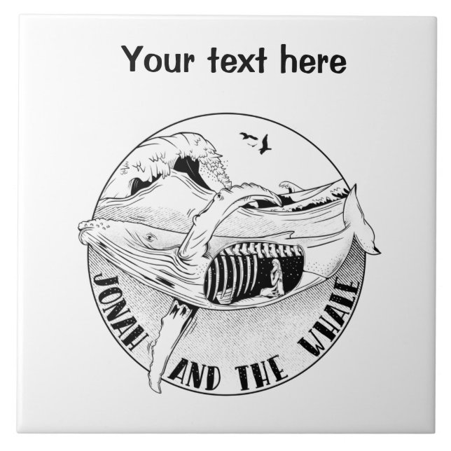 Azulejo Jonah y la ballena (Frente)
