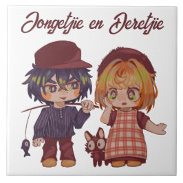 Azulejo Jongetjie en Deretjie Chibi