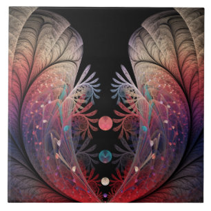Azulejo Jonglage Resumen arte fractal moderno de fantasía