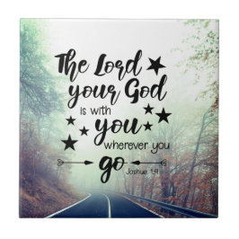 Azulejo Josué 1:9 Jehovah está contigo dondequiera que vay
