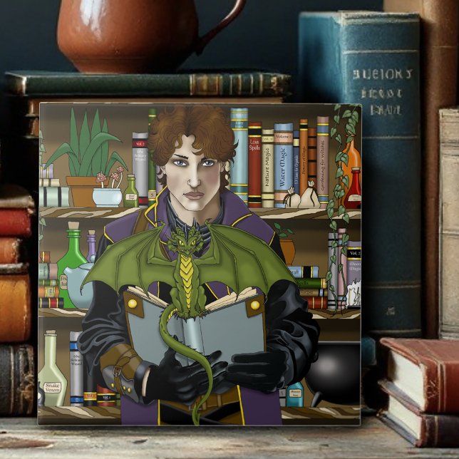 Azulejo Joven Biblioteca de Libros de Fantasía de Brujos D (Subido por el creador)