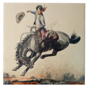 Azulejo “Joven Vaquero” de Will James