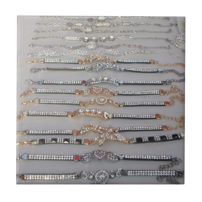 Azulejo Joyería de arte de la cadena de diamantes decorada (Frente)