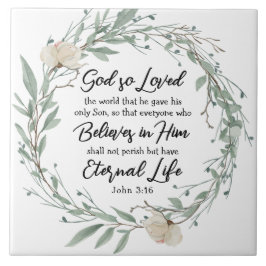 Azulejo Juan 3:16 Dios amó tanto el mundo Biblia Verse