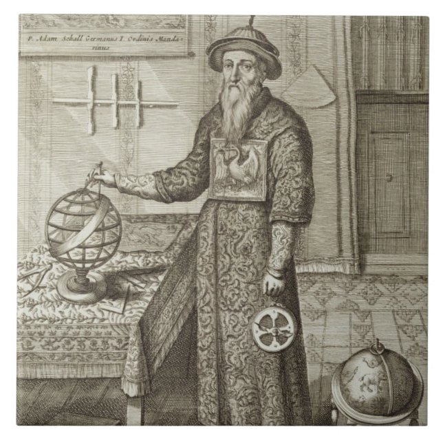 Azulejo Juan Adán Schall von Bell (1591-1666) de 'Chin (Frente)