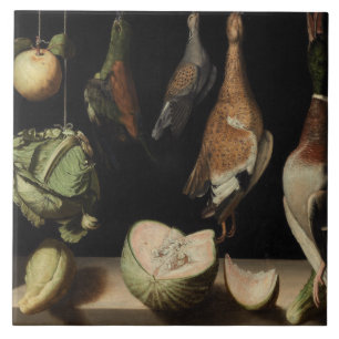 Azulejo Juan Sánchez Cotan - Todavía la vida con aves de c