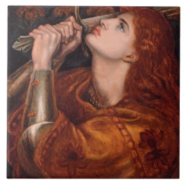 Azulejo Juana de Arco (retrato) (por Dante Gabriel Rossett