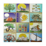 Azulejo Judaica 12 Tribus de Arte de Israel<br><div class="desc">Está viendo la fotografía de Lee Hiller, los medios mixtos o los mosaicos de cerámica de arte digital. .Todas las fichas están disponibles en 4, 25" x 4, 25" y 6" x 6" Elija el tamaño perfecto para sus ideas de diseño y presupuesto. Utilícelo como trivet, montaña, arte de escritorio...</div>