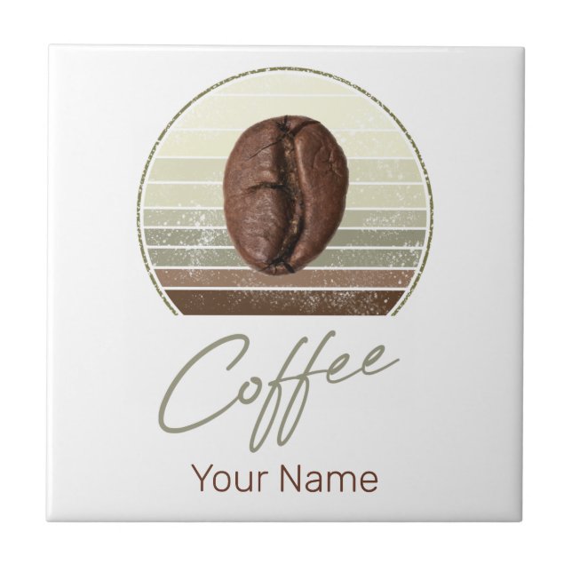 Azulejo Judías De Café Para Espresso Y Barista Retro (Frente)